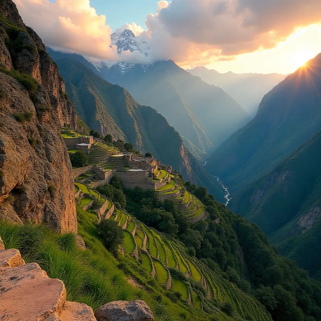 Pisac Andes: Rugged Terrain and Lush Terraces