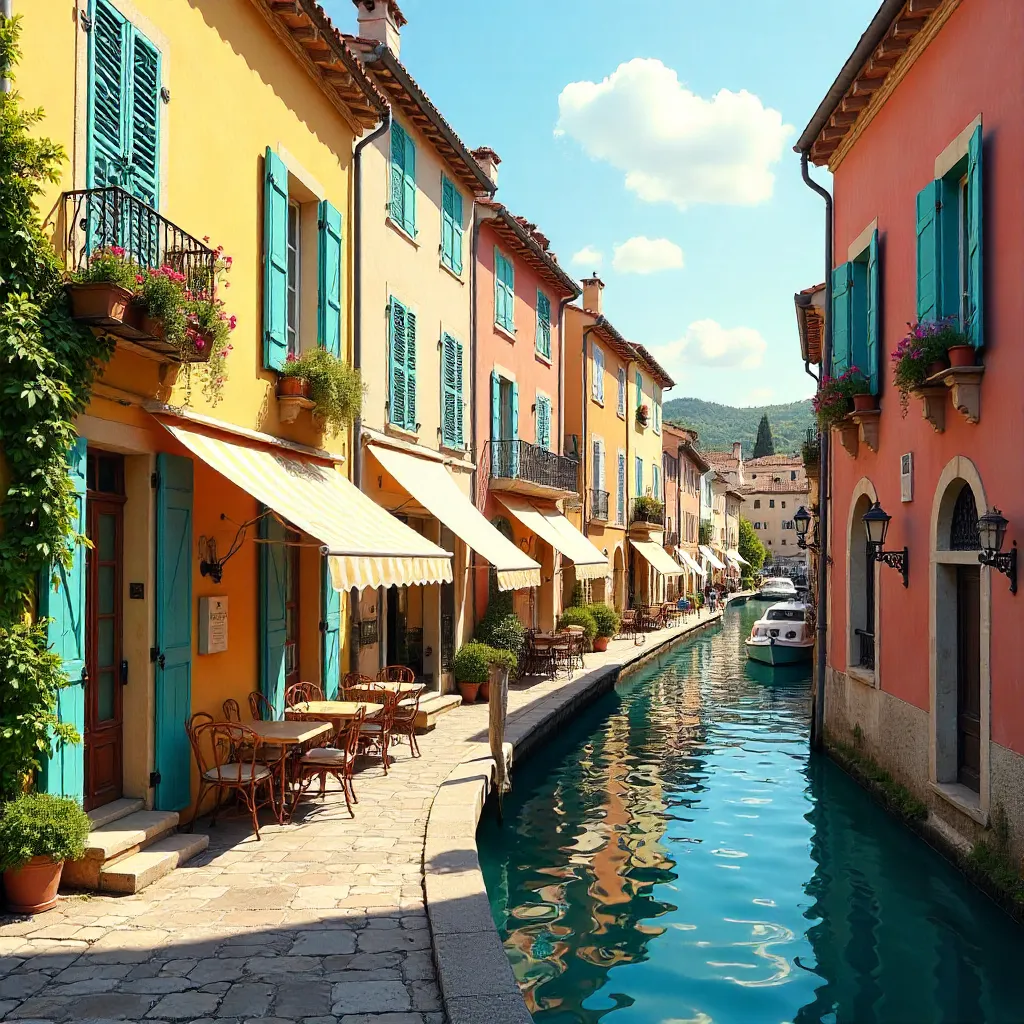 Colorful Provençal Street in Martigues