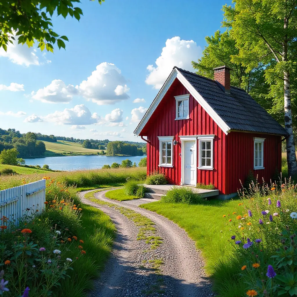 Idyllic Red Cottage in Jönköping, Sweden