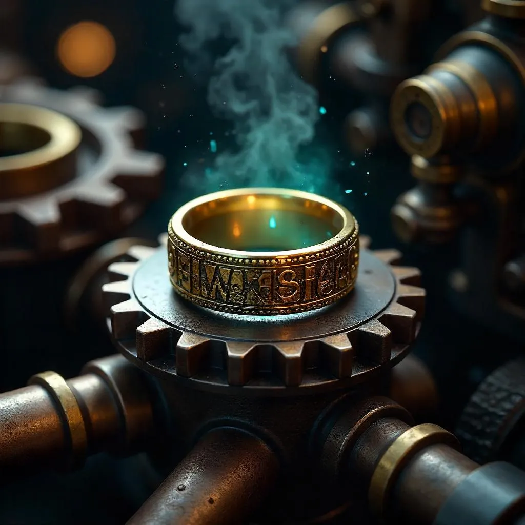 Enchanted Ring in a Steam Engine: Photoreal Scene