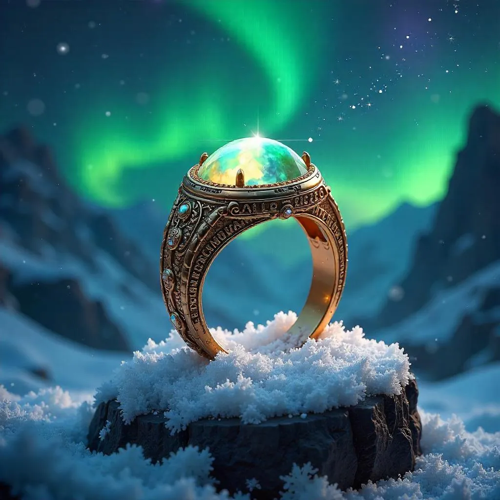 Enchanted Ring Under Northern Lights - Concept Art