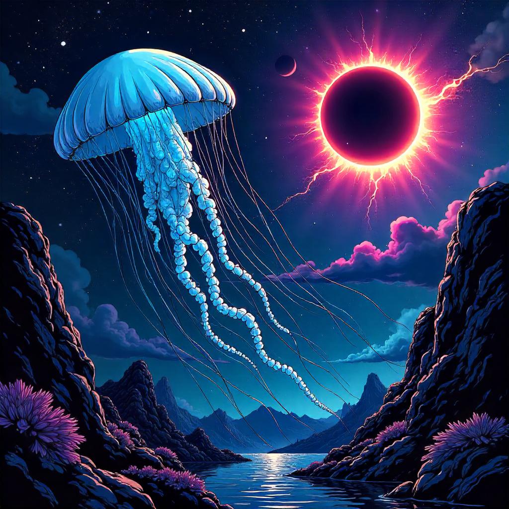 Eclipse Night Jellyfish: A Comic Splash