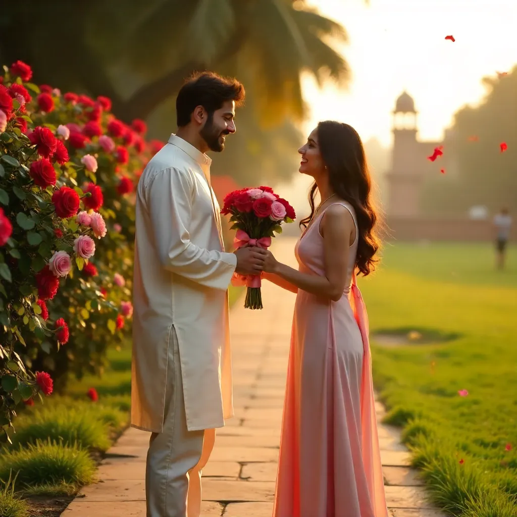 Love in Bloom: Rose Bouquet Exchange in Delhi
