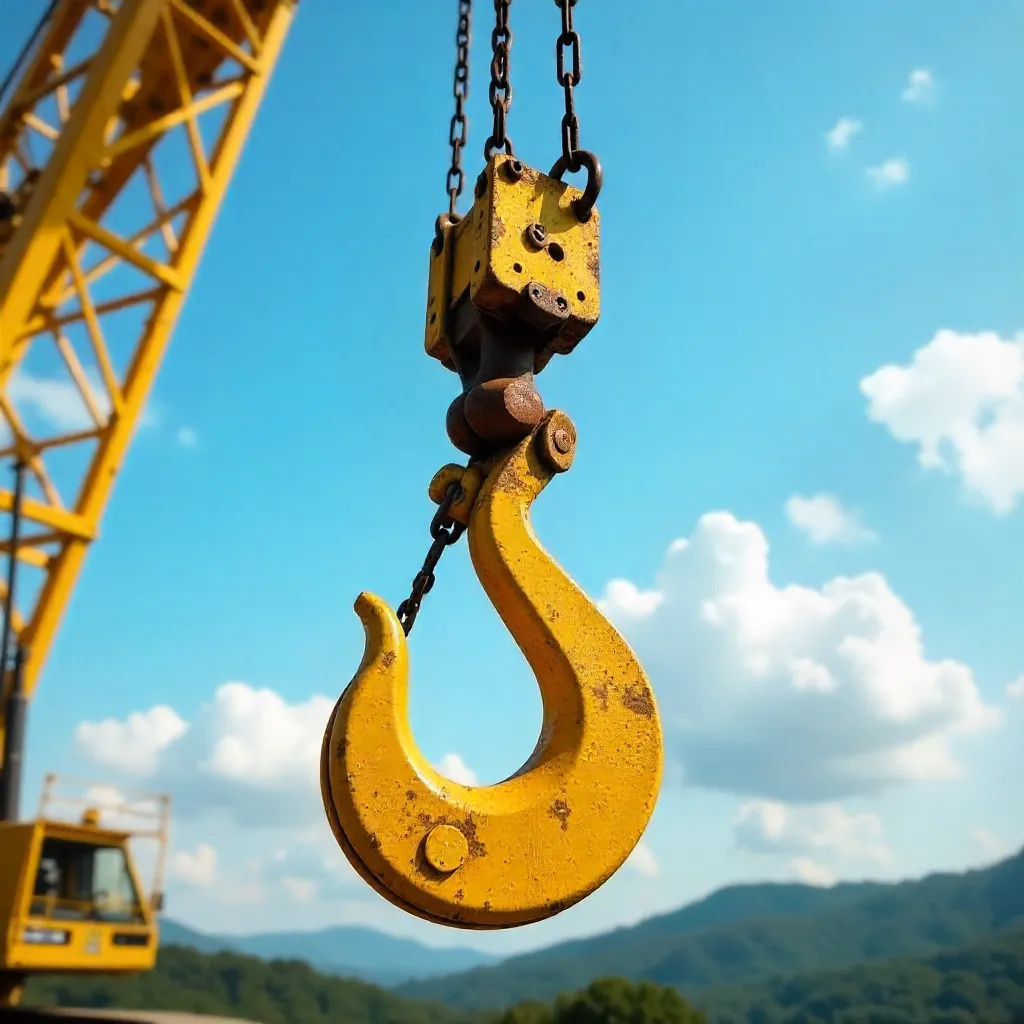 Yellow Crane Hook in Pará's Blue Sky