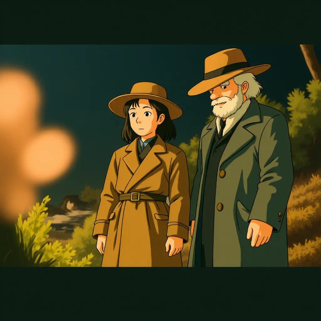 Jeff Bridges and Hailee Steinfeld in True Grit (2010) - Anime style