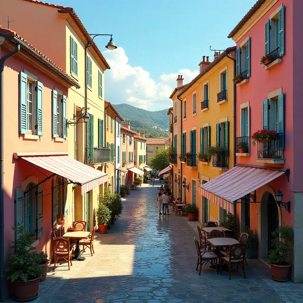 Colorful Provencal Street of Martigues