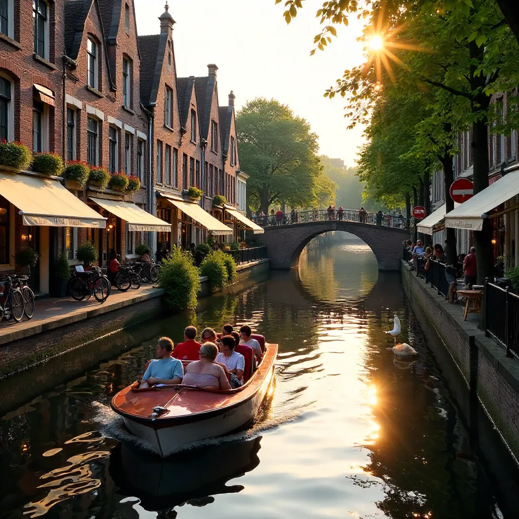 Golden Hour Canal Tour Through Bruges' Medieval Waterfront