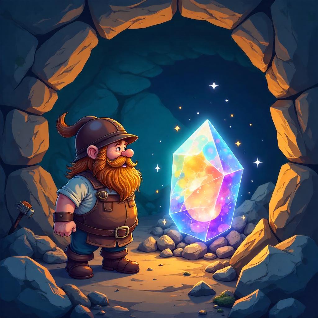 Whimsical Dwarf Mine with an Infinity Stone