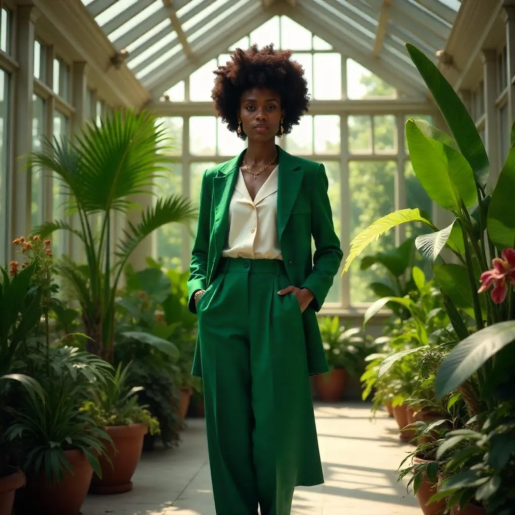 Conservatory Chic: Photoreal Portrait