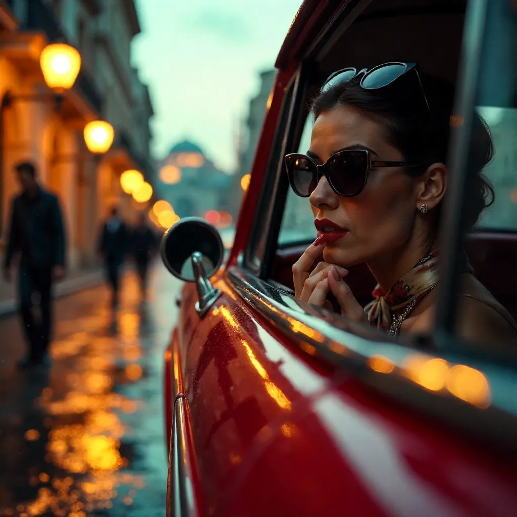 Lipstick Reflections on Istanbul's Cobblestones