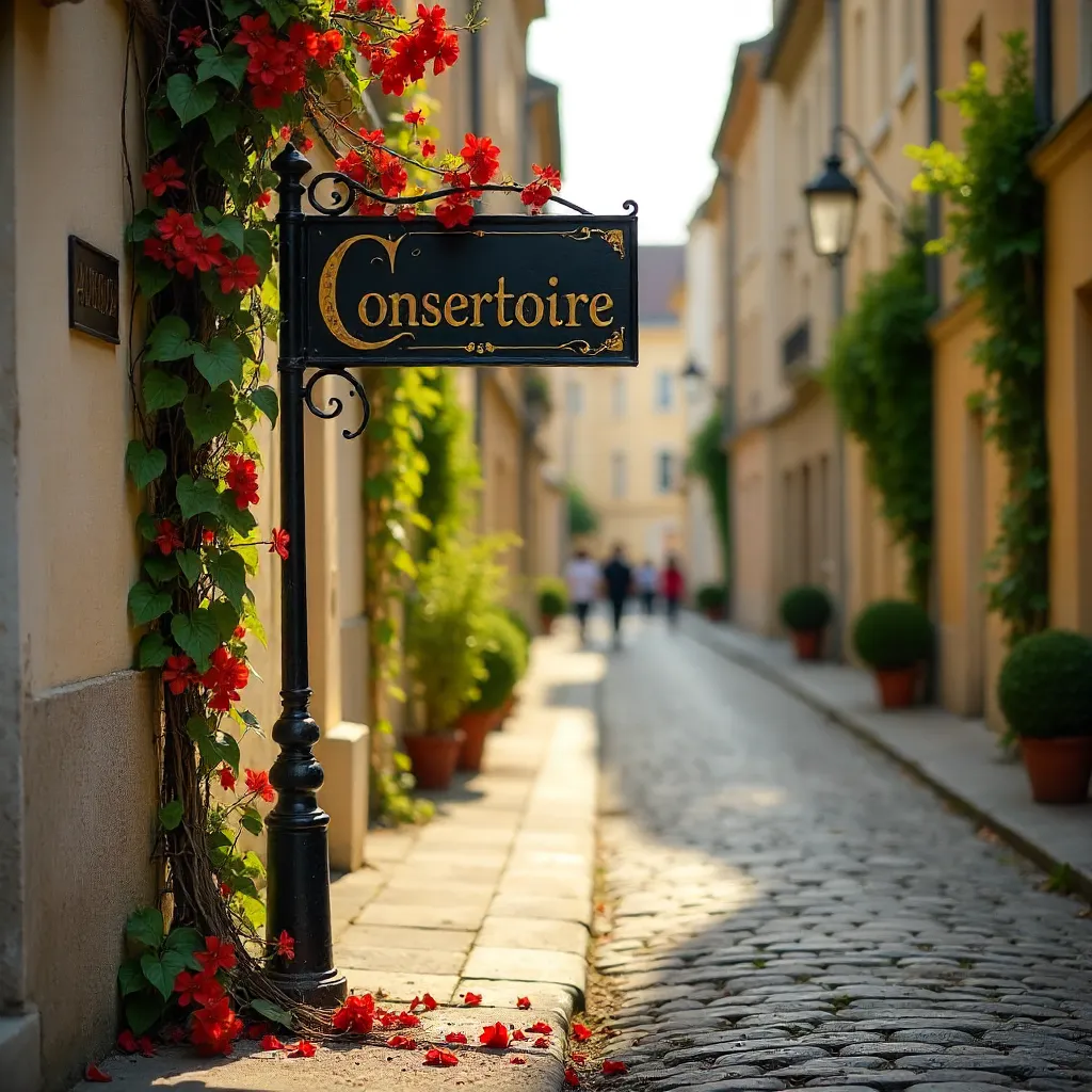 Twisting Vine by the Conservatoire Sign