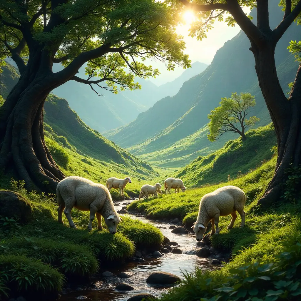 Sheep Grazing in Madeira's Laurisilva Forest