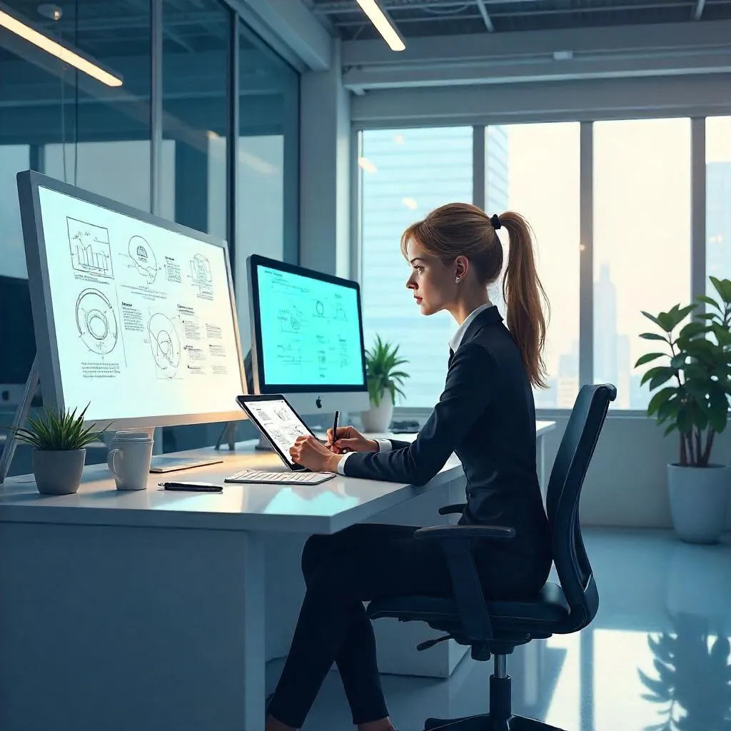 Concept Art: Office Portrait of a Young Woman