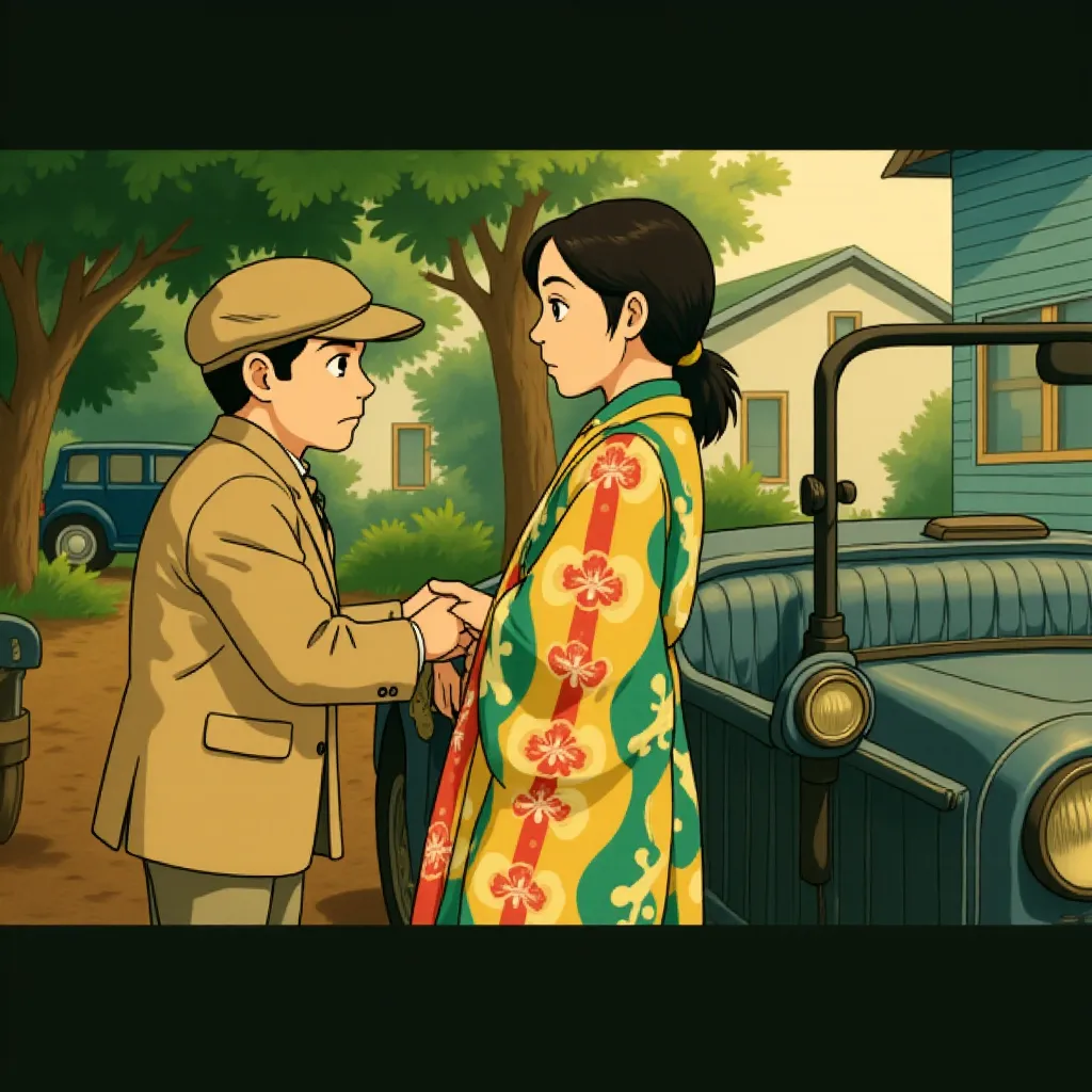 Leonardo DiCaprio and Lily Gladstone in Killers of the Flower Moon (2023) - Anime style
