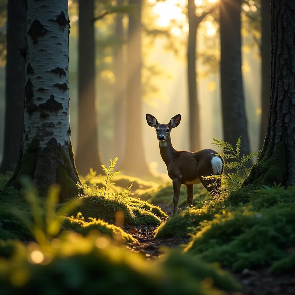 Forest Glance: A Quiet Moment Between Trees