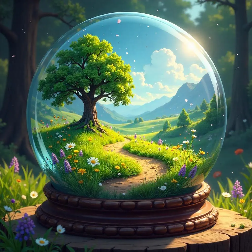 Meadow Within a Snow Globe: Concept Art Scene