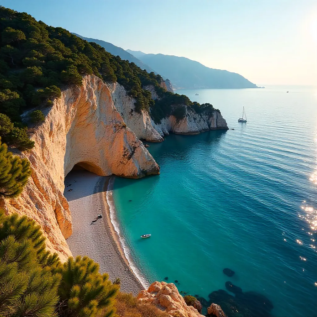 Antalya Coastline: Cliffs, Sea, and Summer Light
