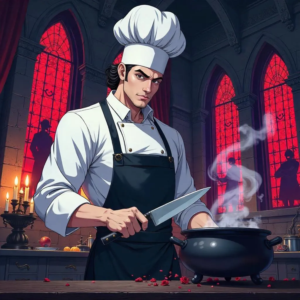 Anime Chef in a Vampire Castle Kitchen