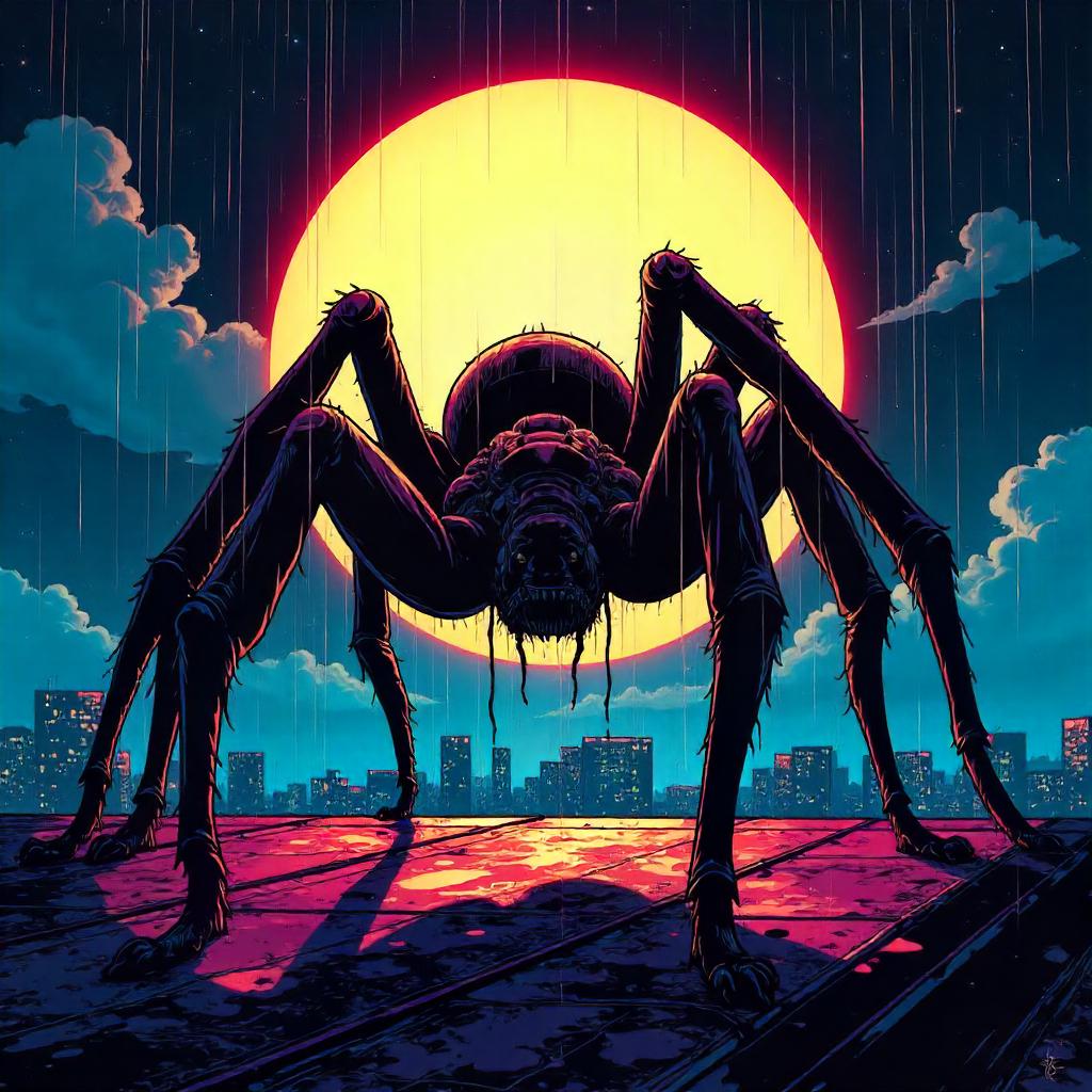 Eclipse Night Spider: A Comic Splash