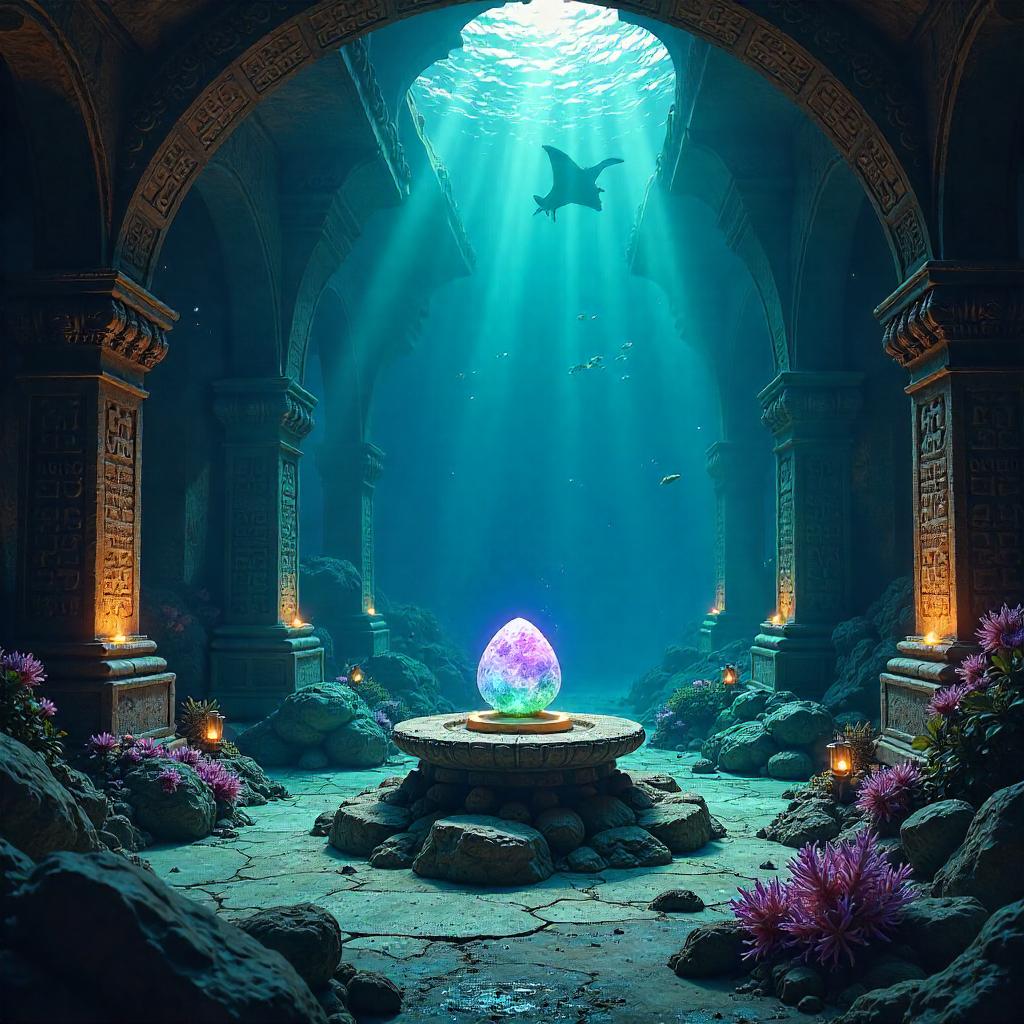 Submerged Infinity Stone: Underwater Concept Art