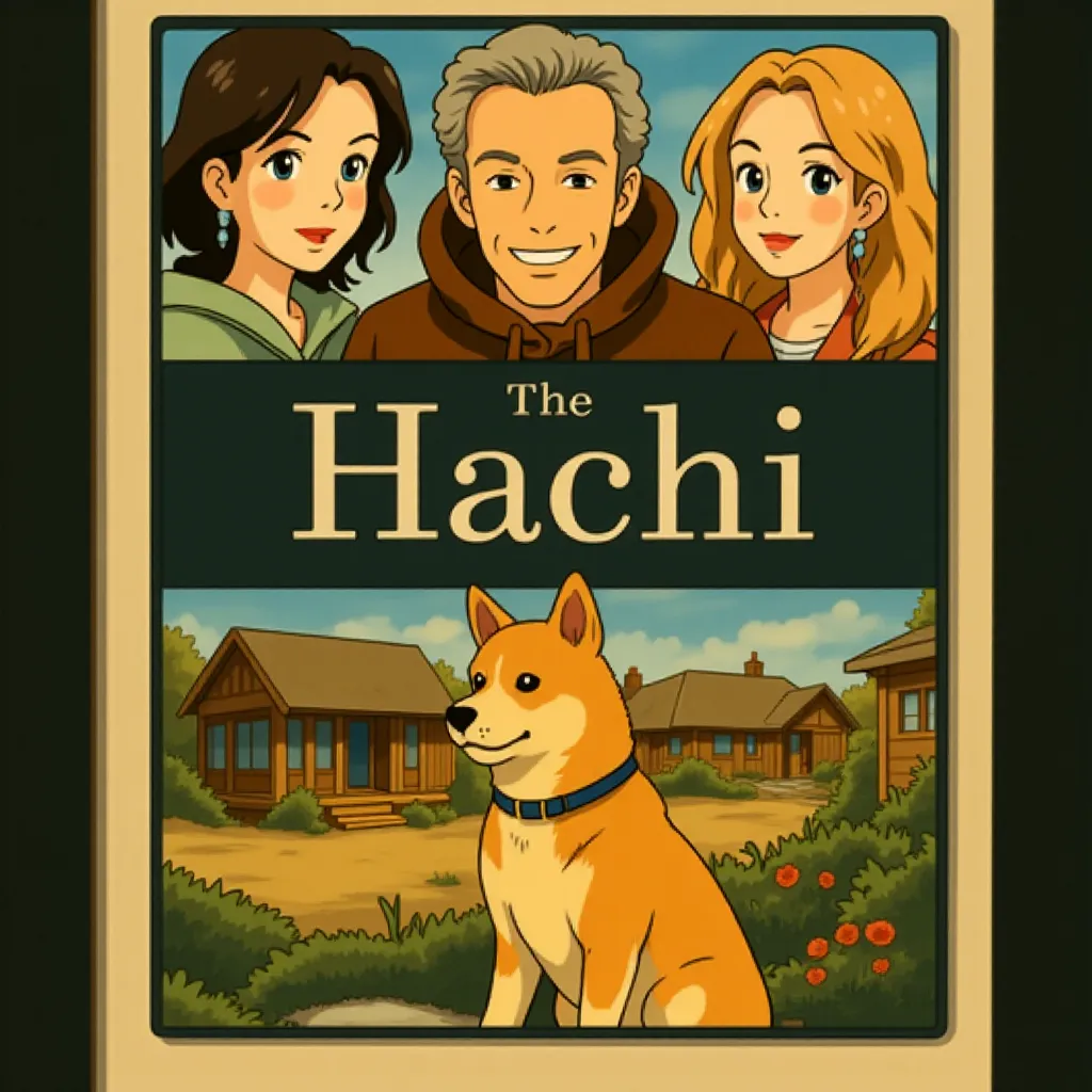 Richard Gere, Joan Allen, and Sarah Roemer in Hachi: A Dog's Tale (2009) - Anime style