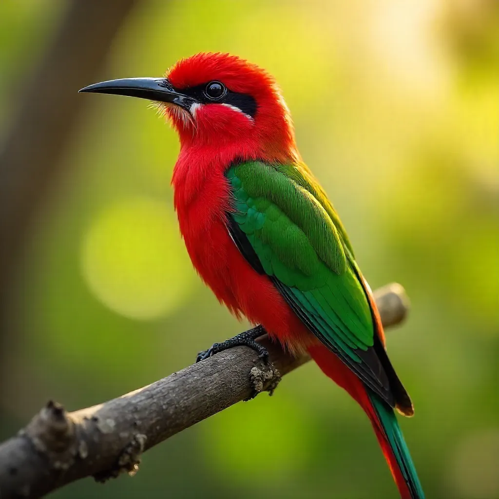 Graceful Carmine Bee-Eater on a Branch