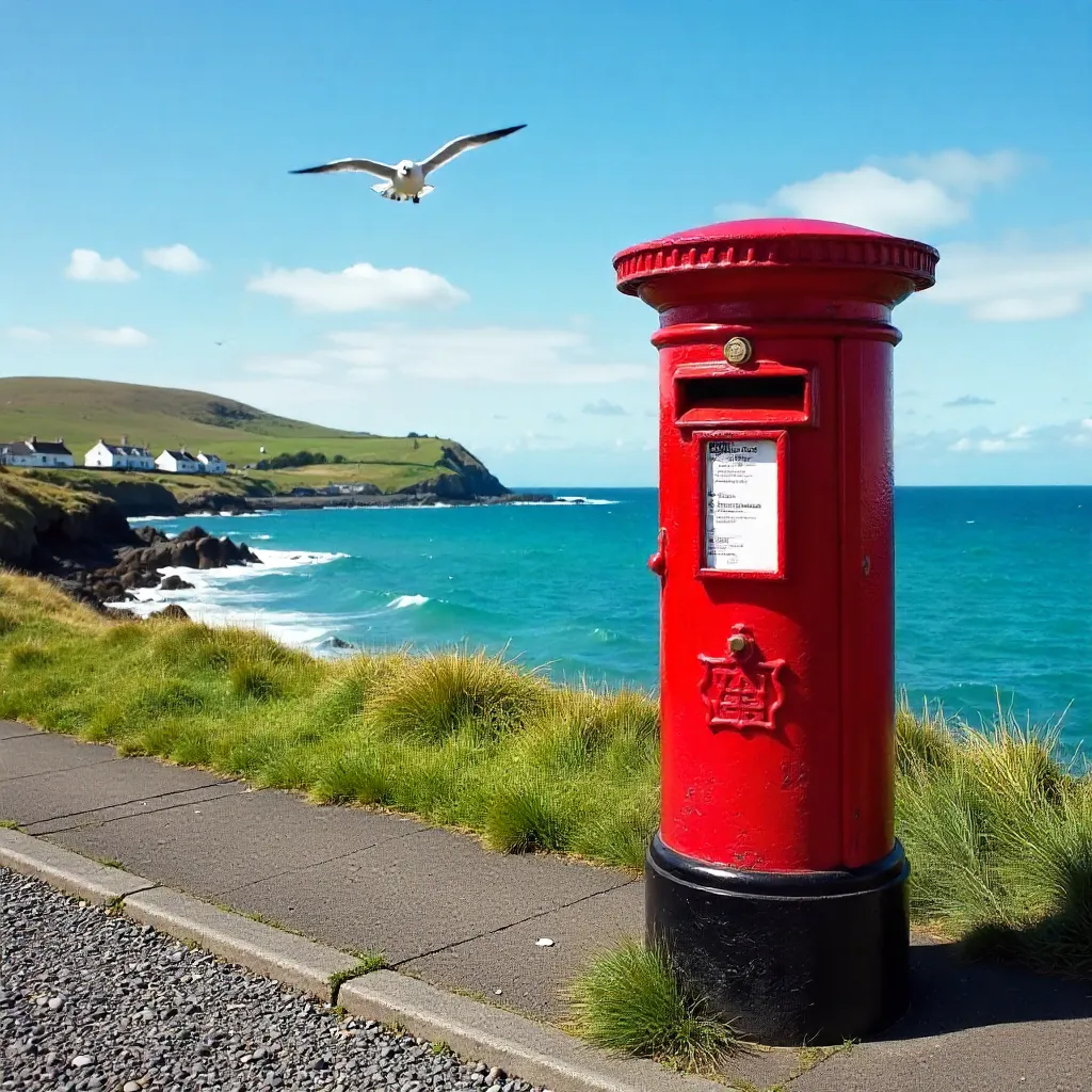 Red Post Box by Avoch Seaside, Scotland