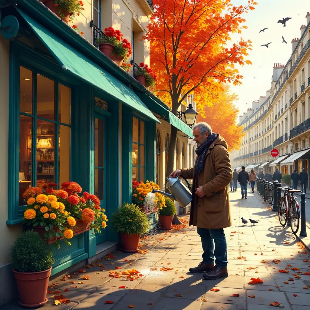 Parisian Gardener Waters Fall-Color Street