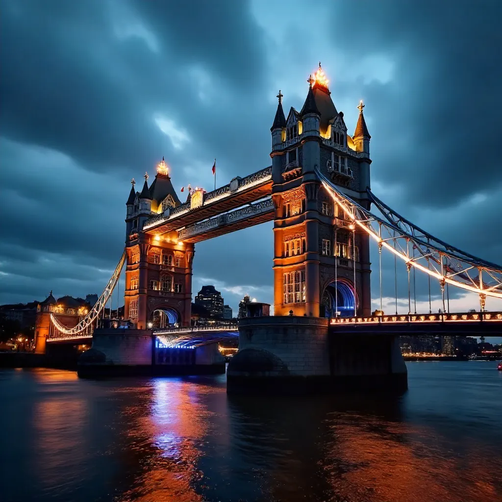 Moody Twilight Over Tower Bridge, London