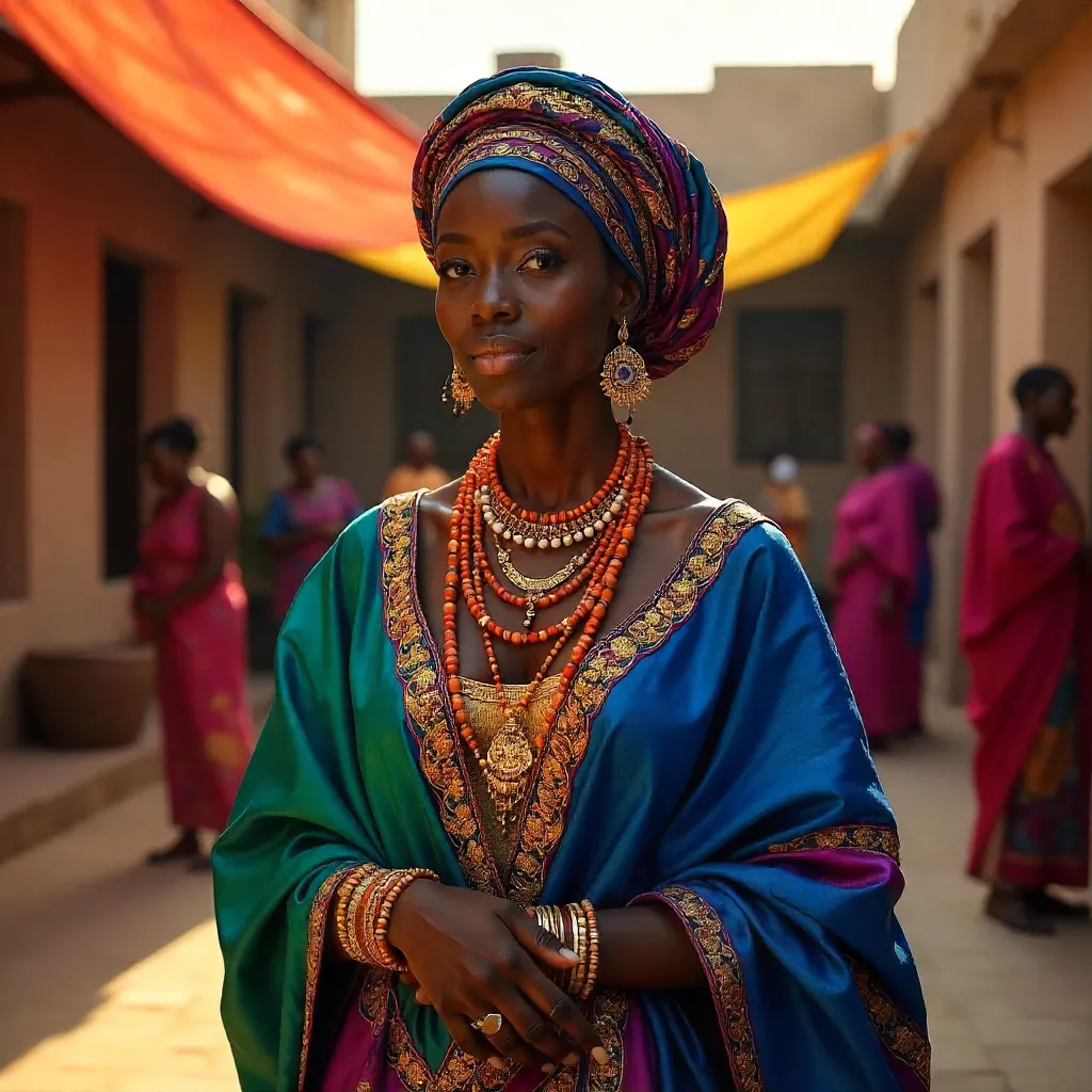 Kanuri Bride in Vibrant Nigerian Traditional Attire