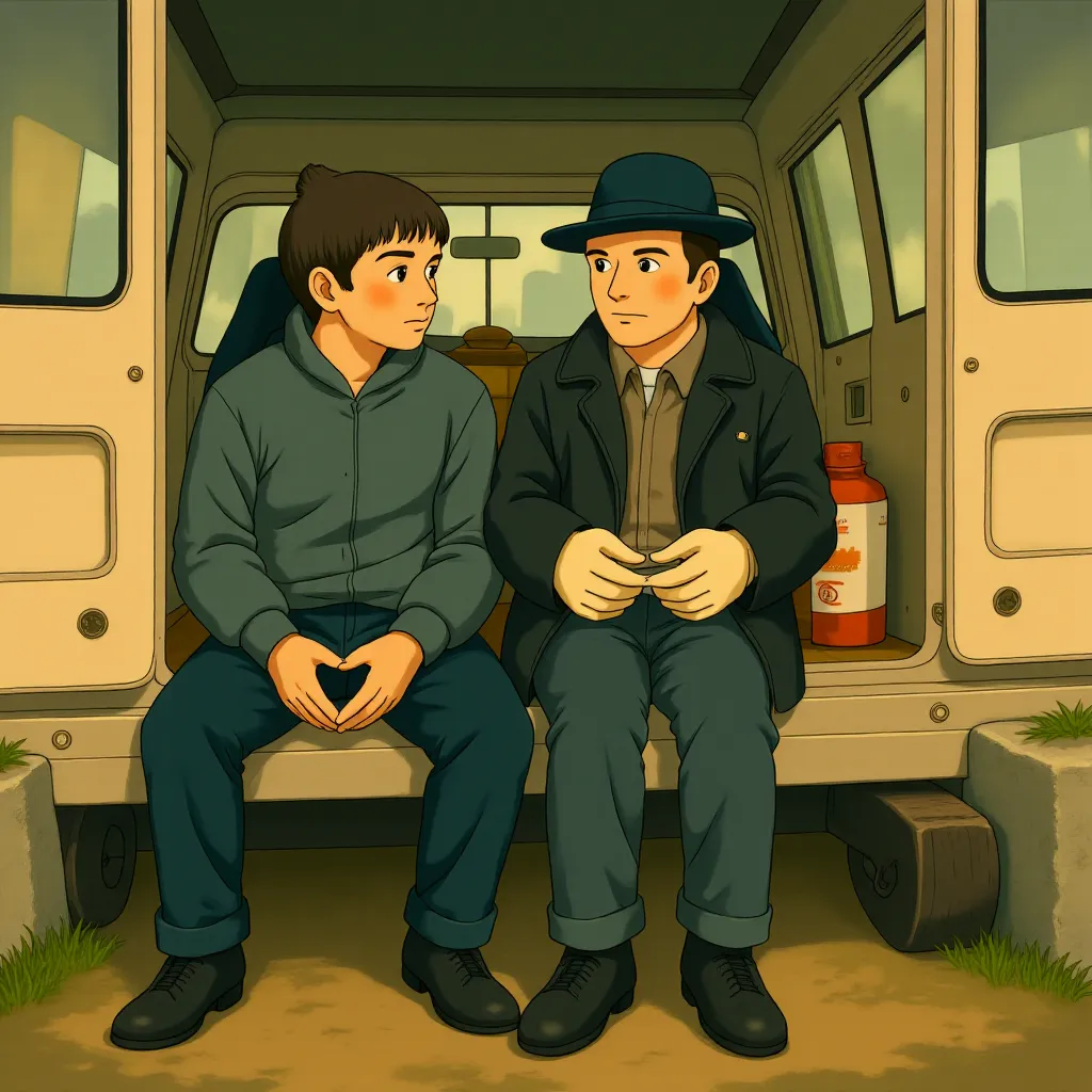 Sylvester Stallone and Michael B. Jordan in Creed (2015) - Anime style