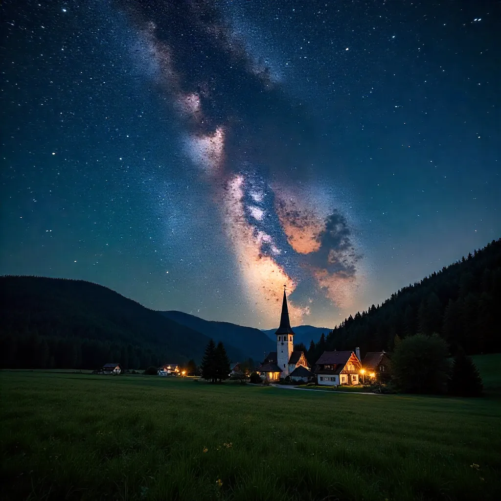 Milky Way over Jonsdorf, Saxony: Night Sky View