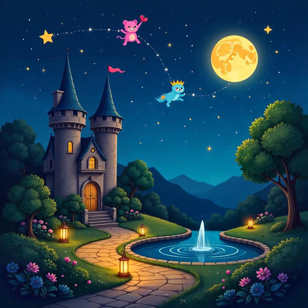 Constellations Over Castle Gardens - Cartoon Night