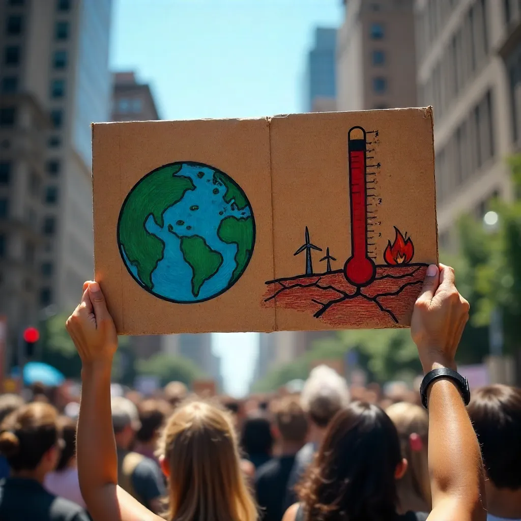 Daylight Rally Climate Change Protest Sign