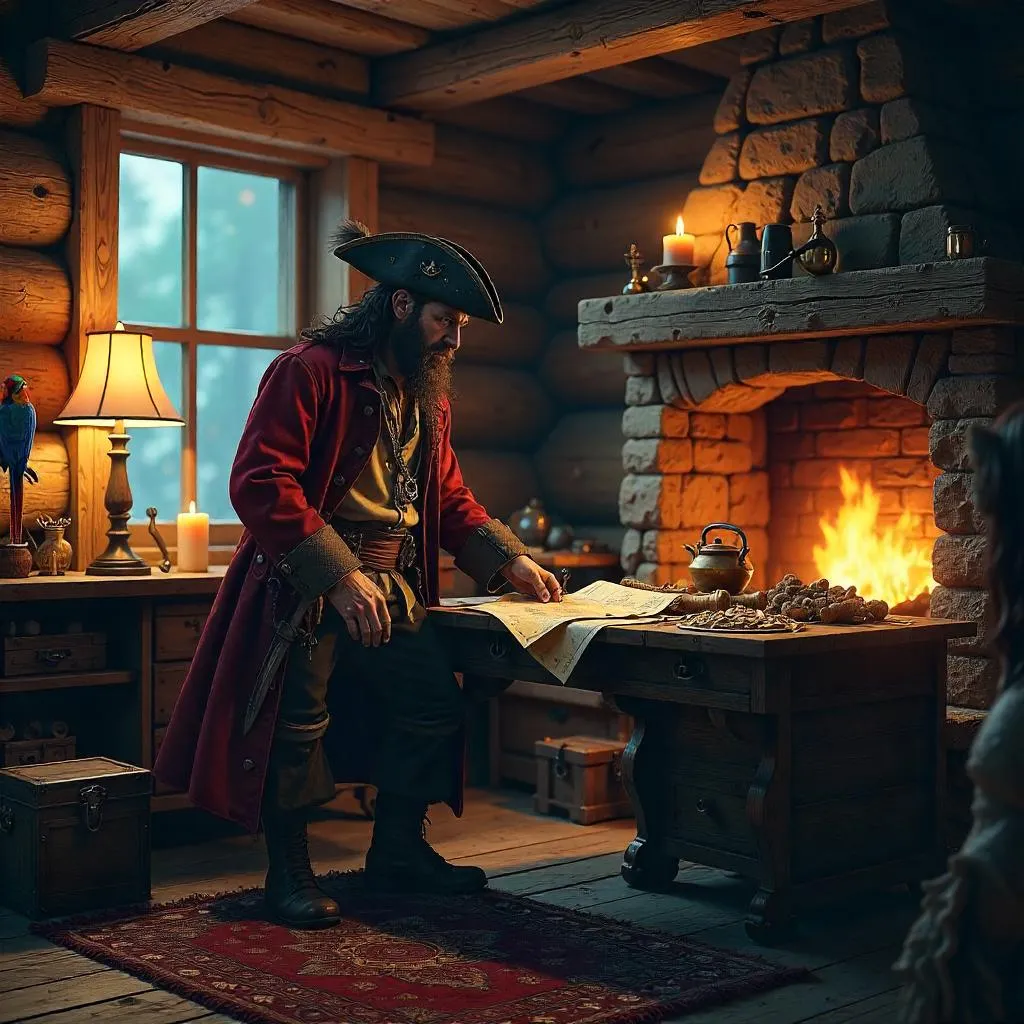 Cozy Log Cabin Pirate - 3D Render