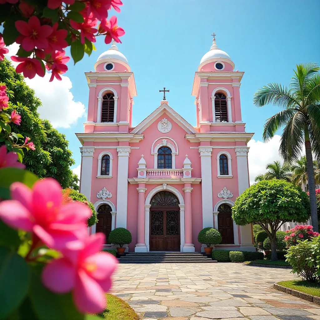 Tan Dinh Church in Bloom: Pink Facade