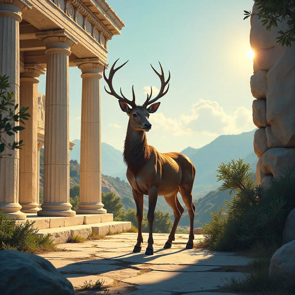 Deer of Artemis — Ancient Greek Concept Art