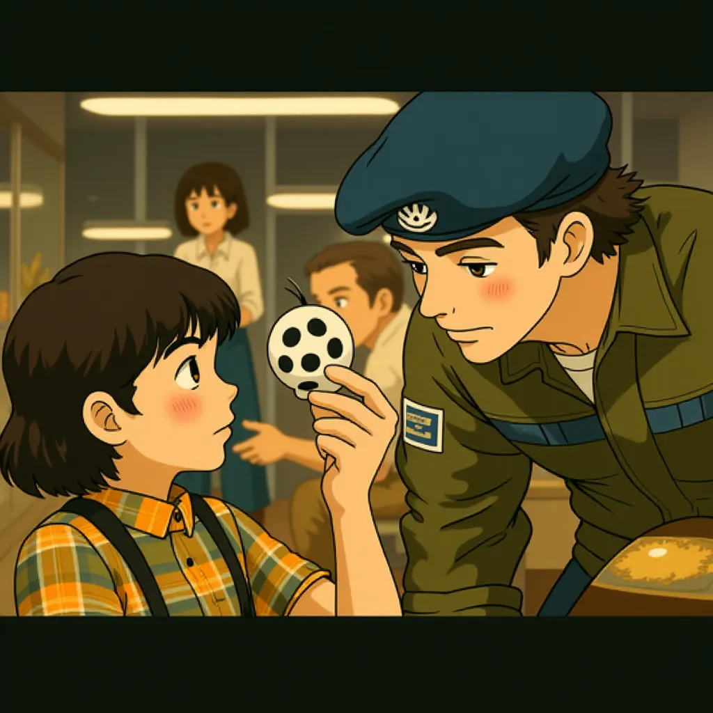 Kyle Chandler and Zach Mills in Super 8 (2011) - Anime style
