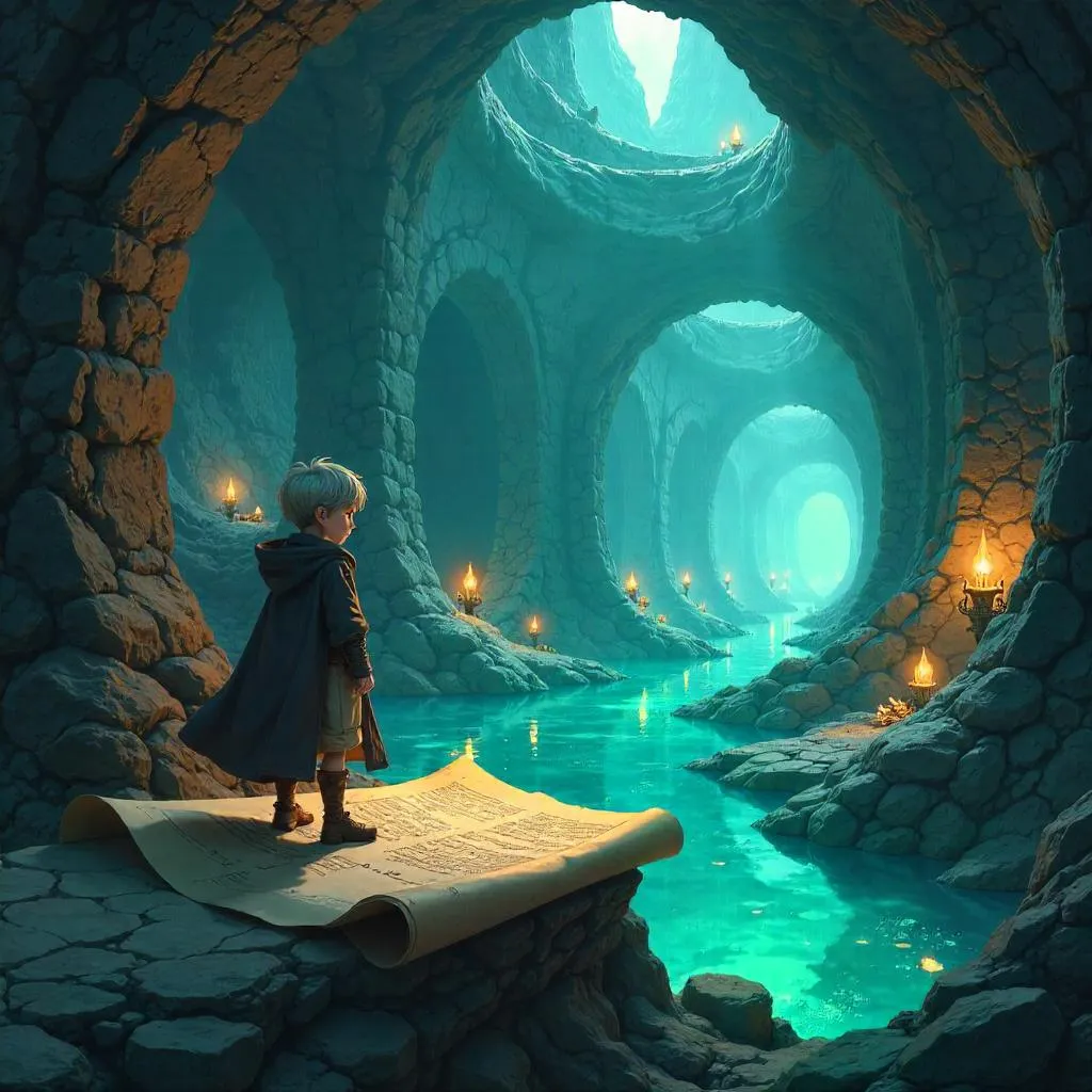 Ancient Scroll in the Subterranean Anime City