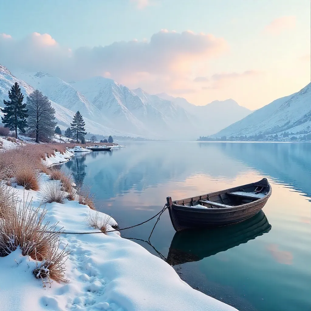 Winter Tranquility on Lake Van, Türkiye