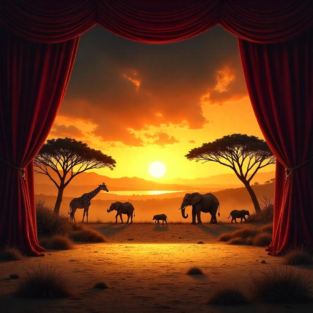 Savanna Concept Art on the Theater Stage