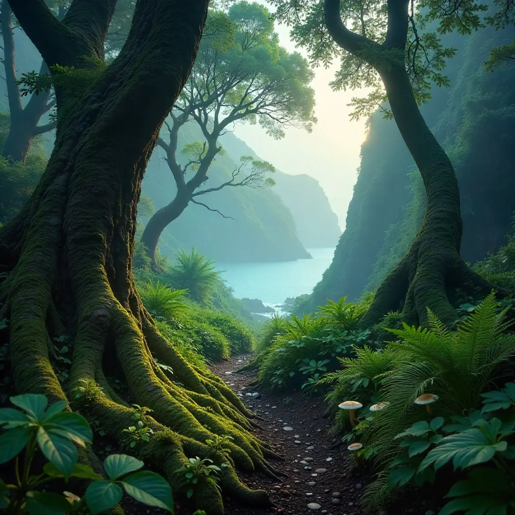 Mist in Madeira's Ancient Laurel Forest