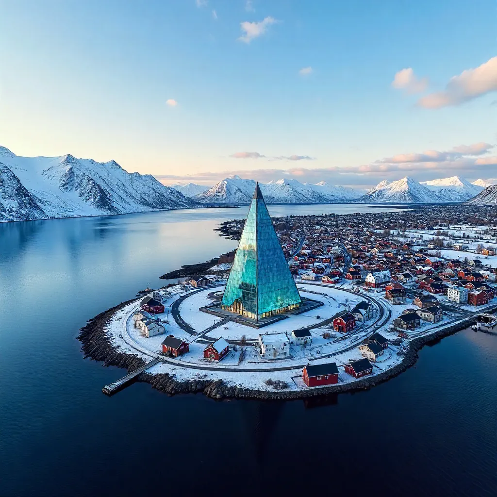 Panoramic Tromsø: Arctic Cathedral and Snowy Peaks