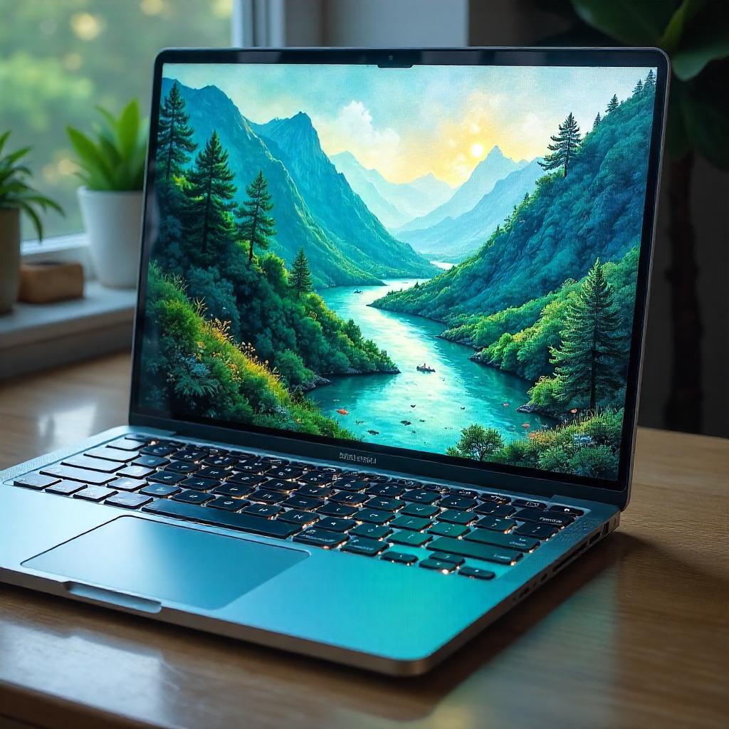 Watercolor River Inside a Transparent Computer