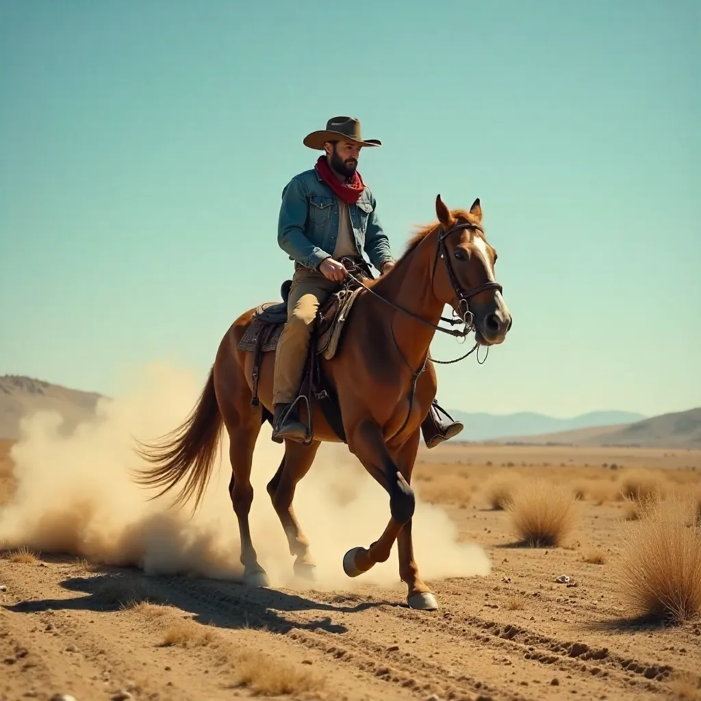 Dusty Field Cowboy in Hürmetci, Kayseri, Türkiye