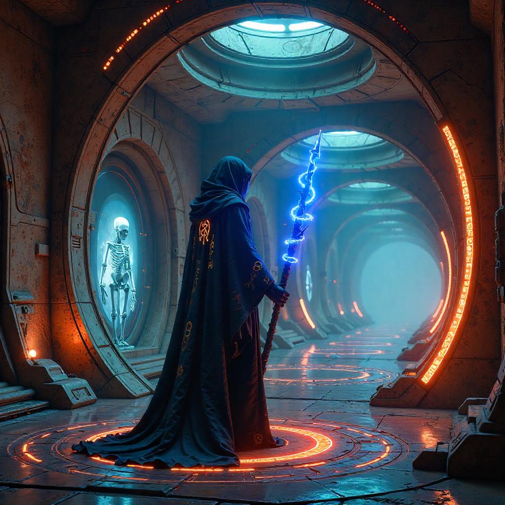 Necromancer at Mars Base: A 3D Render