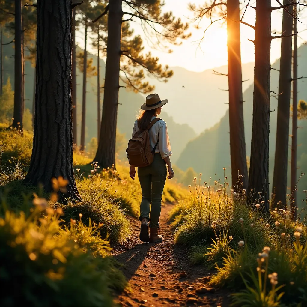 Golden Hour in Hà Giang Pine Forest