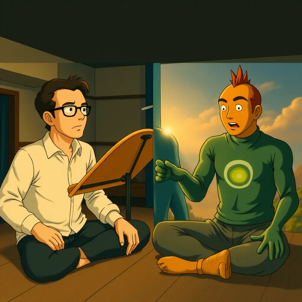 Geoffrey Rush in Green Lantern (2011) - Anime style