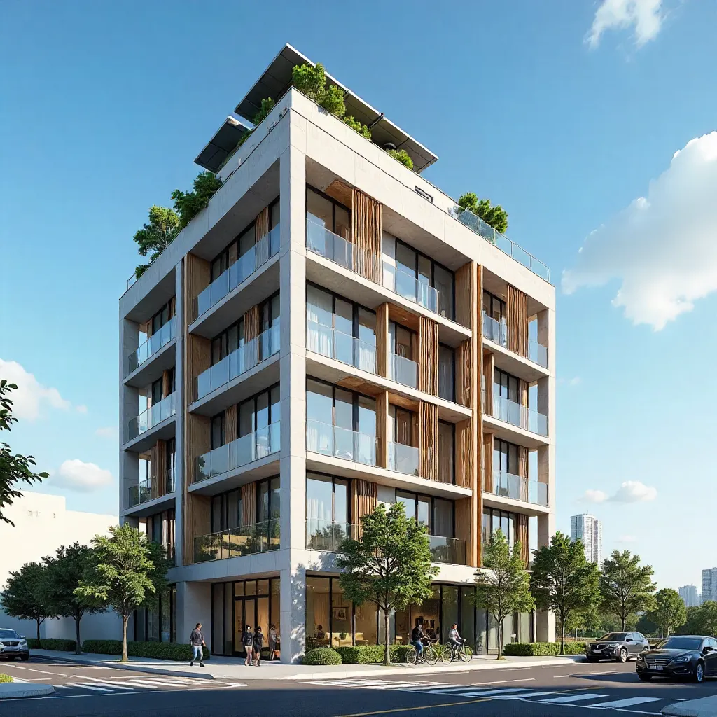 Azure Sky: Contemporary Urban Apartment Tower