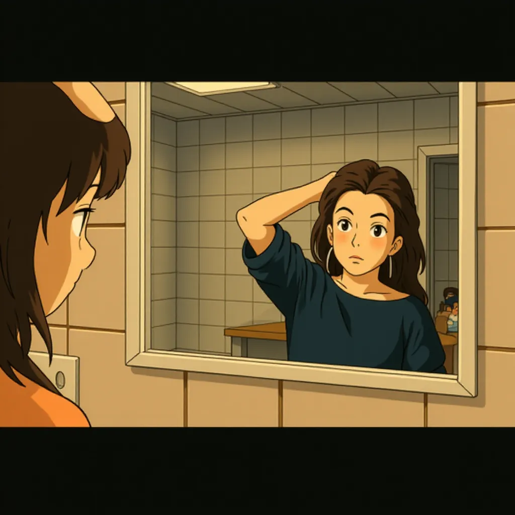 Demi Moore in The Substance (2024) - Ghibli style